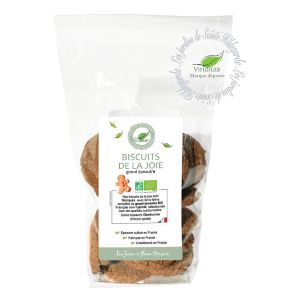 GRAND ÉPEAUTRE BISCUITS DE LA JOIE 200 G* Non croisé avec du blé (non hybridé). Variété Oberkülmer- Triticum spelta * Issu de l'agriculture biologique