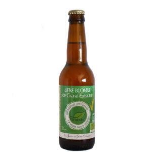 Bière blonde de grand épeautre bio, bouteille de 33cl. Épeautre non croisé avec du blé (non hybridé) - Variété 'OBERKULMER'- Triticum spelta * issu de l'agriculture biologique - Origine France. Recommandé par sainte Hildegarde de Bingen