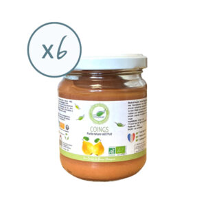 purée de coing bio, Origine France, pot de 190g net. Recommandé par sainte Hildegarde de Bingen