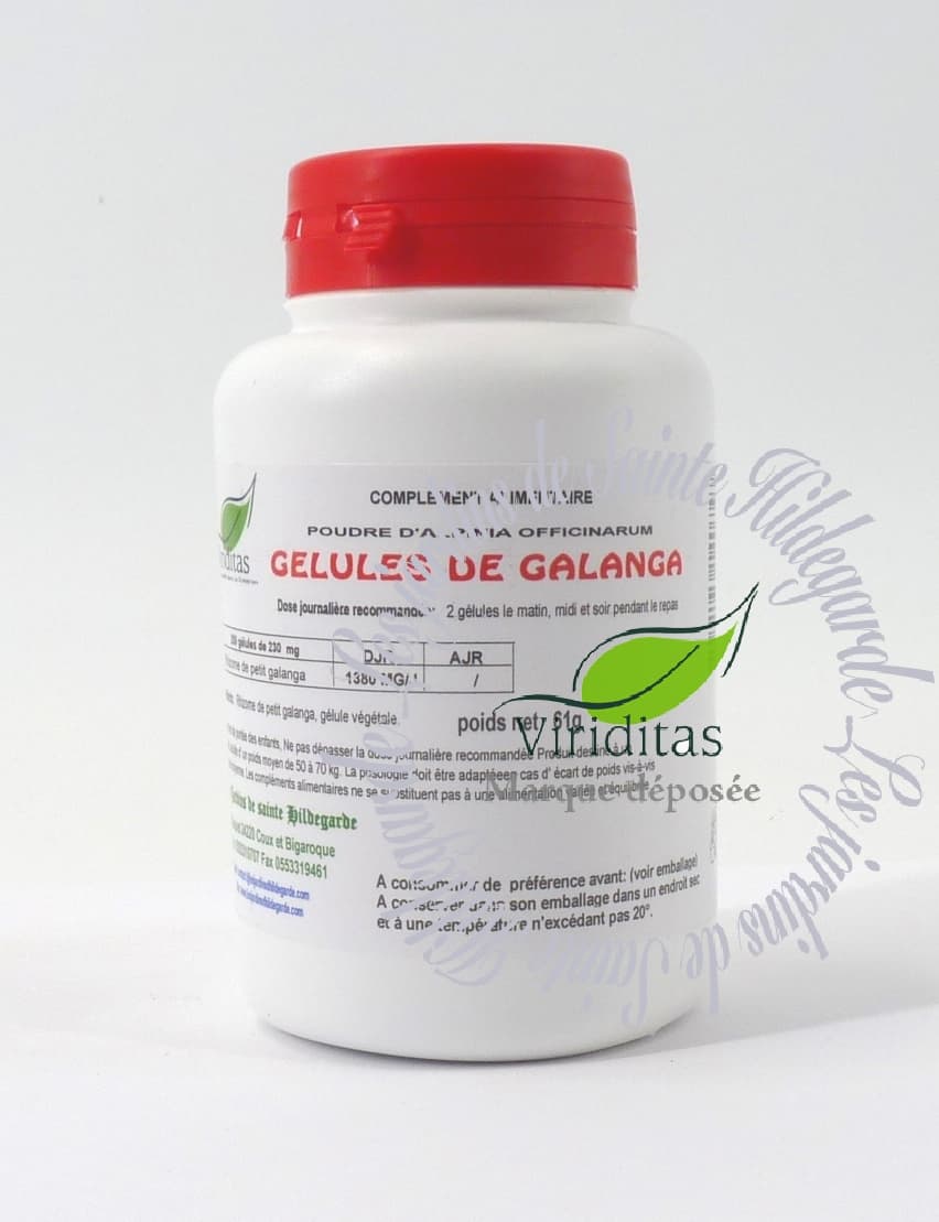 GELULES DE GALANGA 230MG BOITE DE 200 Les Jardins de SainteHildegarde