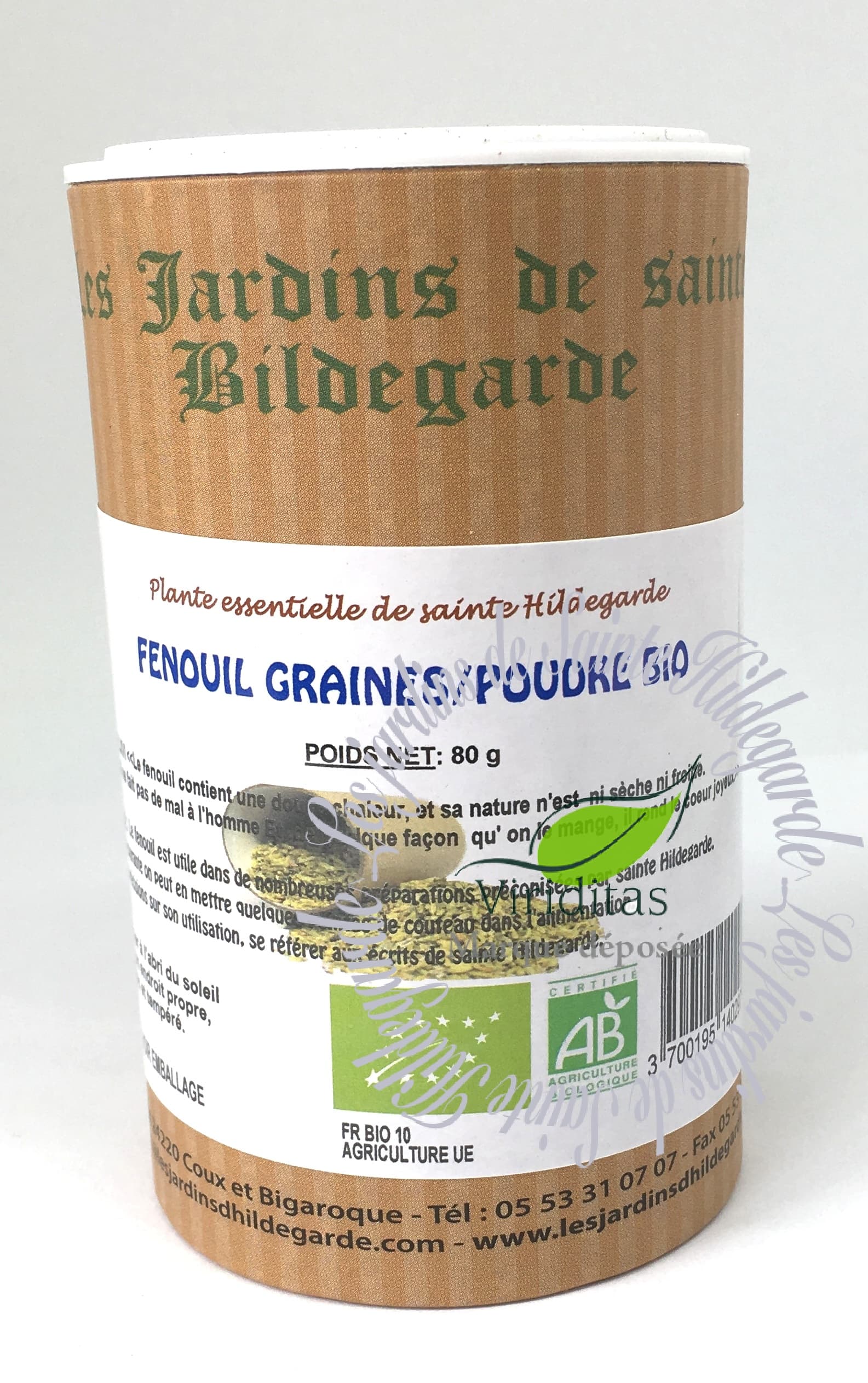 FENOUIL DOUX GRAINE POUDRE BIO 80G* Les Jardins de SainteHildegarde