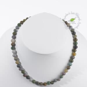 AGATE MULTICOLORE COLLIER BOULES 6MM