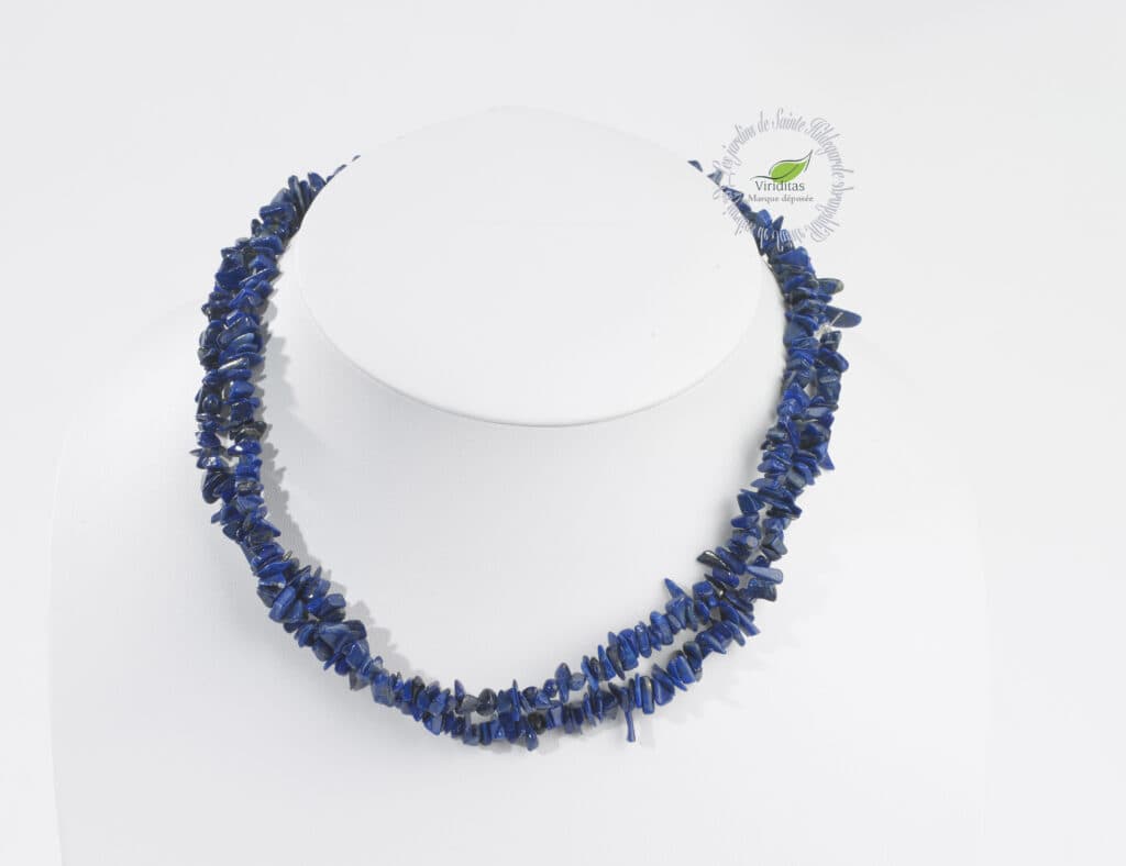 LAPIS LAZULI COLLIER PIERRES ROULEES Les Jardins de SainteHildegarde