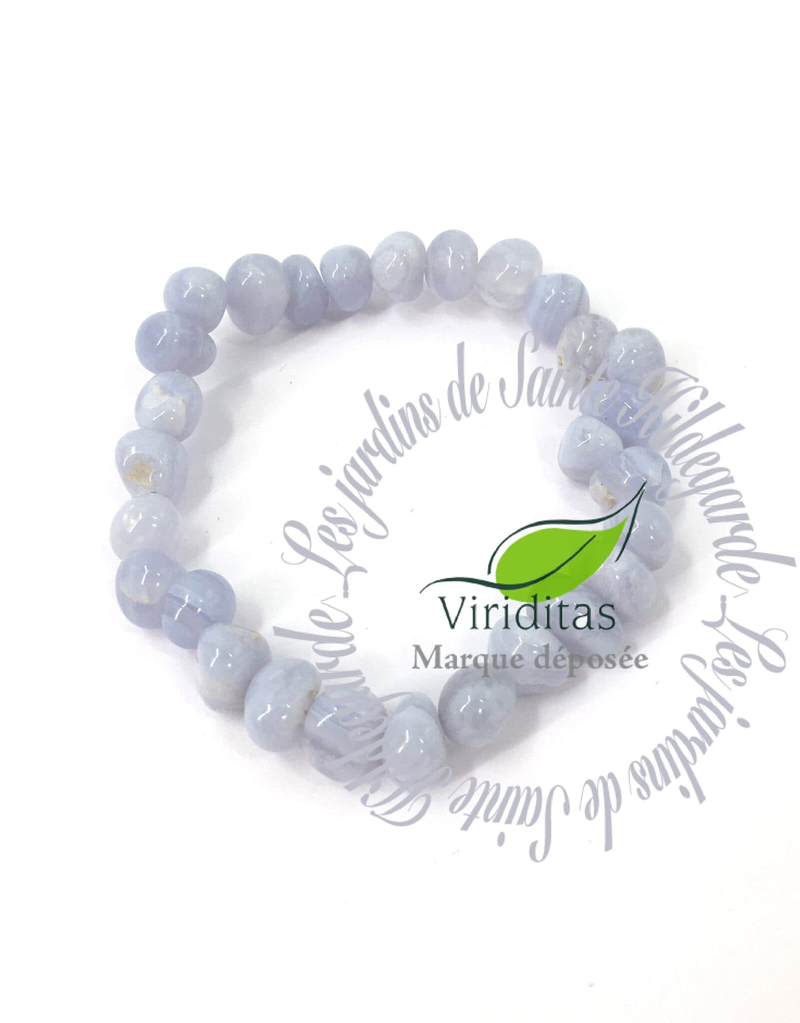 BRACELET CALCEDOINE PIERRES ROULEES Les Jardins de SainteHildegarde