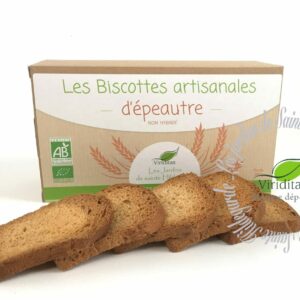 Biscottes de grand épeautre bio sachet de 280G * Non croisé avec du blé (non hybridé) - Variété 'OBERKULMER'- Triticum spelta * issu de l'agriculture biologique - Origine France. Recommandé par sainte Hildegarde de Bingen