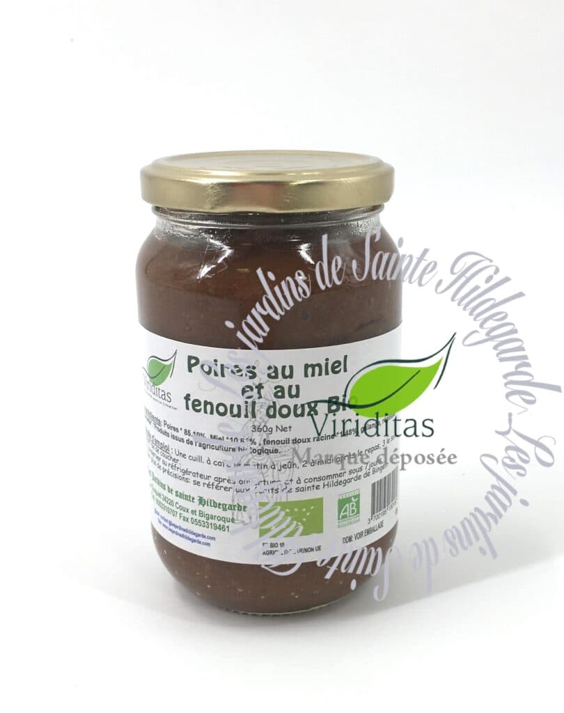 POIRES MIEL, ÉPICES, FENOUIL ALPES BIO* Les Jardins de SainteHildegarde