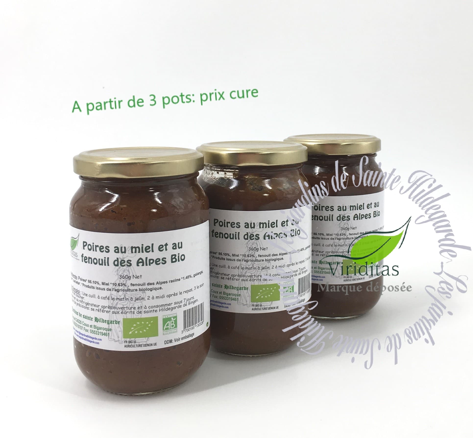 POIRES MIEL, ÉPICES, FENOUIL ALPES BIO* Les Jardins de SainteHildegarde