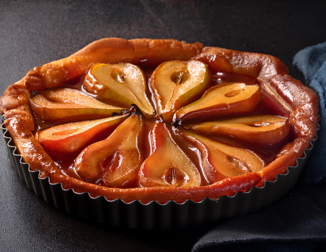 Tarte Tatin aux poires et aux épices - Les Jardins de Sainte-Hildegarde