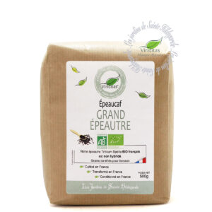 ÉPEAUCAF 500G * De Grand Épeautre Biologique Non croisé avec du blé (non hybridé) - Variété 'OBERKULMER' idem label Hertzka -Triticum spelta Origine France. Recommandé par sainte Hildegarde de Bingen'OBERKULMER'-Triticum spelta * Issu de l'agriculture biologique - Origine France