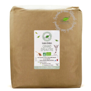 GRAIN DE GRAND ÉPEAUTRE* BIO 5KG * Non croisé avec du blé (non hybridé) - Variété 'OBERKULMER'- Triticum spelta * issu de l'agriculture biologique - Origine France. Recommandé par sainte Hildegarde de Bingen