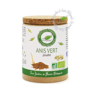 anis vert bio moulu, pot de 50g recommandé par sainte Hildegarde de Bingen