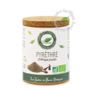 pyrèthre d'Afrique bio racine moulue, pot de 50g, recommandé par sainte Hildegarde de Bingen