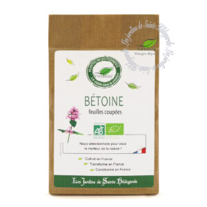 feuilles séchées de bétoine bio, sachet de 50g,recommandé par sainte Hildegarde de Bingen