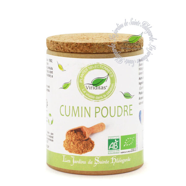 cumin bio moulu, pot de 50g, recommandé par sainte Hildegarde de Bingen