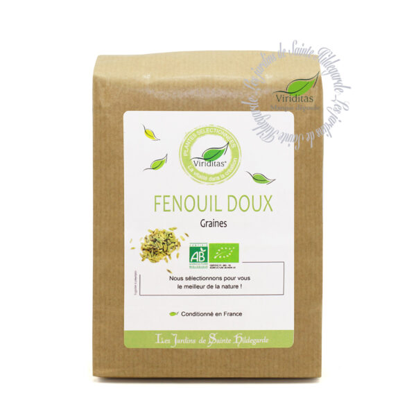 Graines de Fenouil doux bio, sachet de 200g pour décoction et cuisine, recommandé par sainte Hildegarde de Bingen