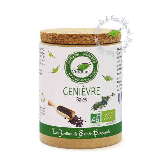 genièvre baies bio, pot de 50g, recommandé par sainte Hildegarde de Bingen