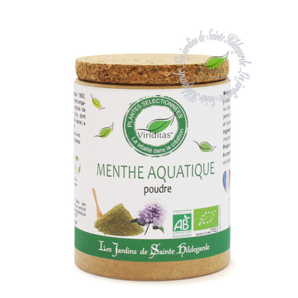 menthe aquatique bio moulue, pot de 40g, recommandé par sainte Hildegarde de Bingen