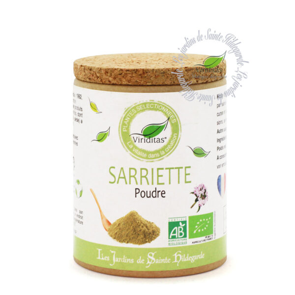 sarriette bio moulue, pot de 50g, recommandé par sainte Hildegarde de Bingen