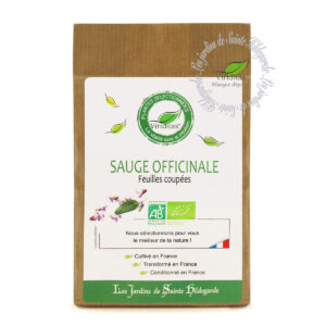 feuilles séchées de sauge officinale bio, sachet de 50g, recommandé par sainte Hildegarde de Bingen