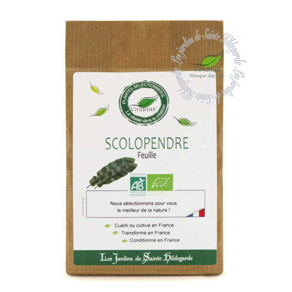 feuilles séchées de scolopendre bio, sachet de 40g, recommandé par sainte Hildegarde de Bingen