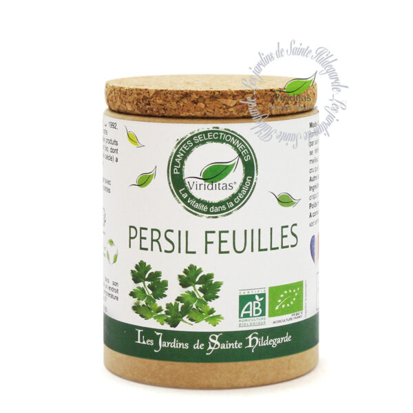 persil feuilles séchées, pot de 20g, recommandé par sainte Hildegarde de Bingen