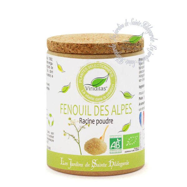 racine de fenouil des Alpes bio moulue, pot de 35g, recommandé par sainte Hildegarde de Bingen