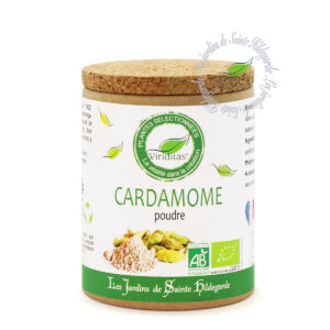 cardamome moulue bio, pot de 35g, recommandé par sainte Hildegarde de Bingen