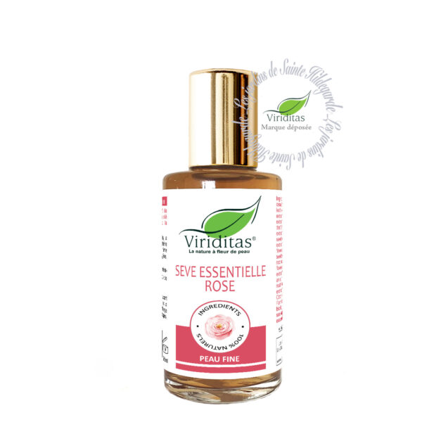 sève essentielle à la rose pour le soin du visage et de la peau à tendance sèche, ingrédients 100% naturels, riche en anti-oxydants - 60ml