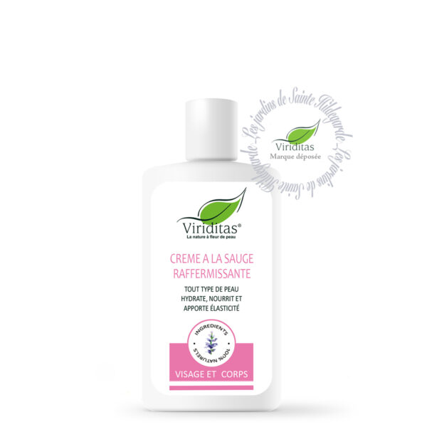 crème raffermissante à la sauge, pour les peaux flasques et la peau d'orange - permet de faire des massages drainants - ingrédients 100% naturels - 125ml