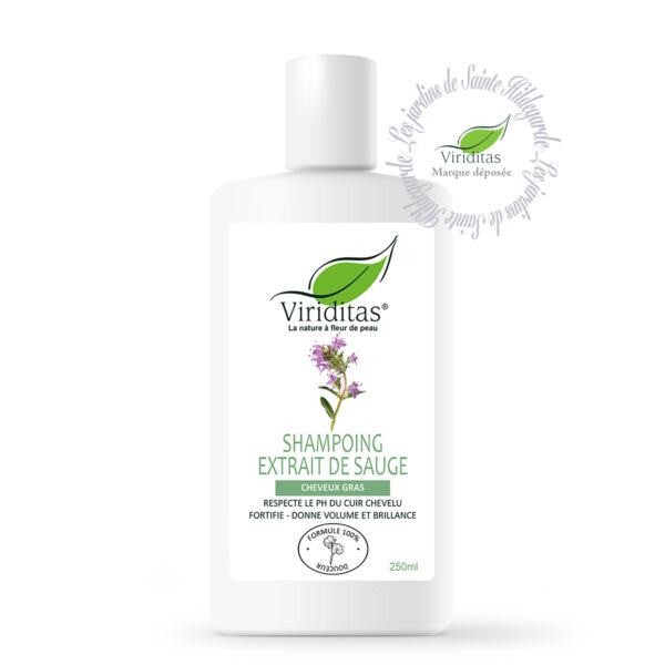 shampoing biotraitant à la sauge, pour cheveux gras - 250ml