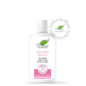 Eau florale douceur, lotion pour les peaux fines et sensible, nettoyante et adoucissante - ingrédients 100% naturels - 125ml