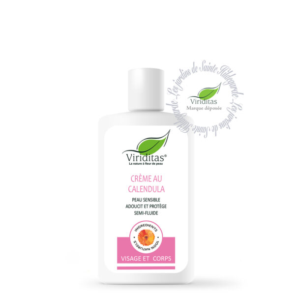 crème adoucissante fluide au calendula, pour les peaux fines et sensibles - ingrédients 100% naturels - 125ml