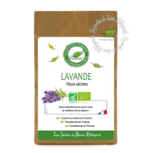 Lavande bio fleurs séchées, sachet de 40g