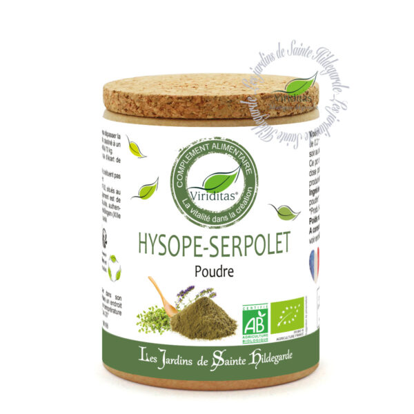 Mélange bio de serpolet et hysope moulus, pot de 40g