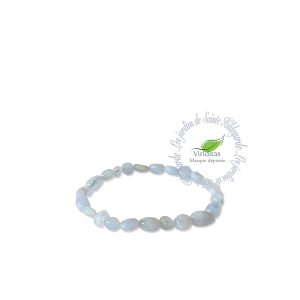 bracelet de calcédoine bleue mini roulées