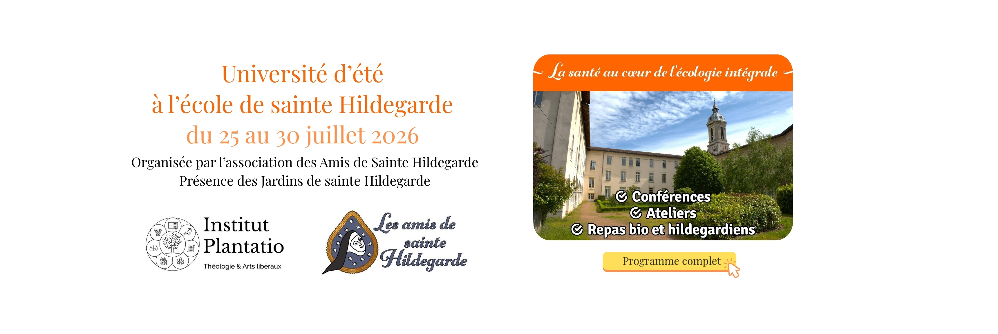 Université d’été à l’école de sainte Hildegarde du 25 au 30 juillet 2026 (2)
